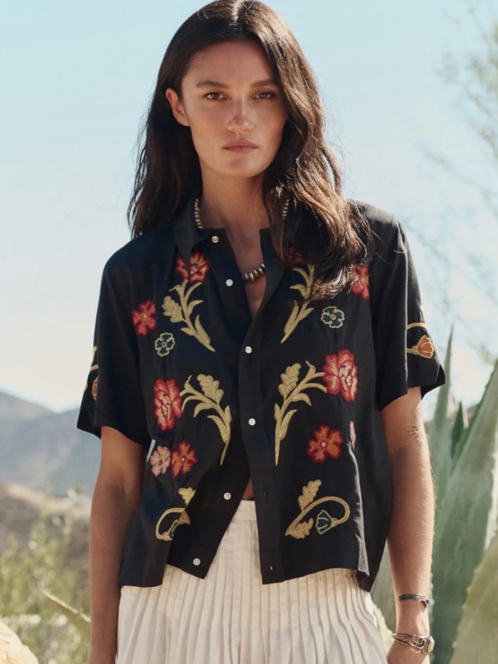 The GREAT. The Embroidered Paloma Top • NWT
